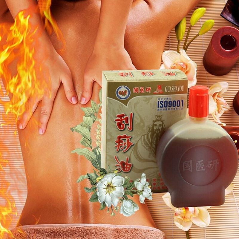 1pc guasha óleo 100ml hidratante massagem óleo essencial cuidados de saúde cupping massagem óleo essencial guasha ferramenta