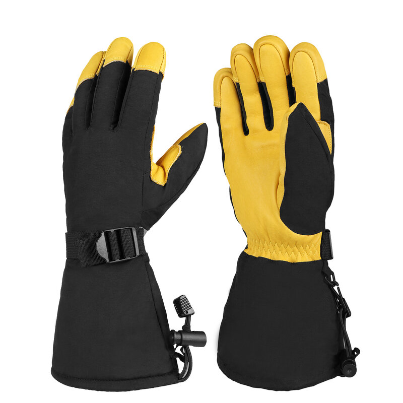 OZERO-Gants de ski thermiques imperméables pour hommes et femmes, gants de moto, gants de motoneige, gants de vélo de neige d'hiver, sourire, 506