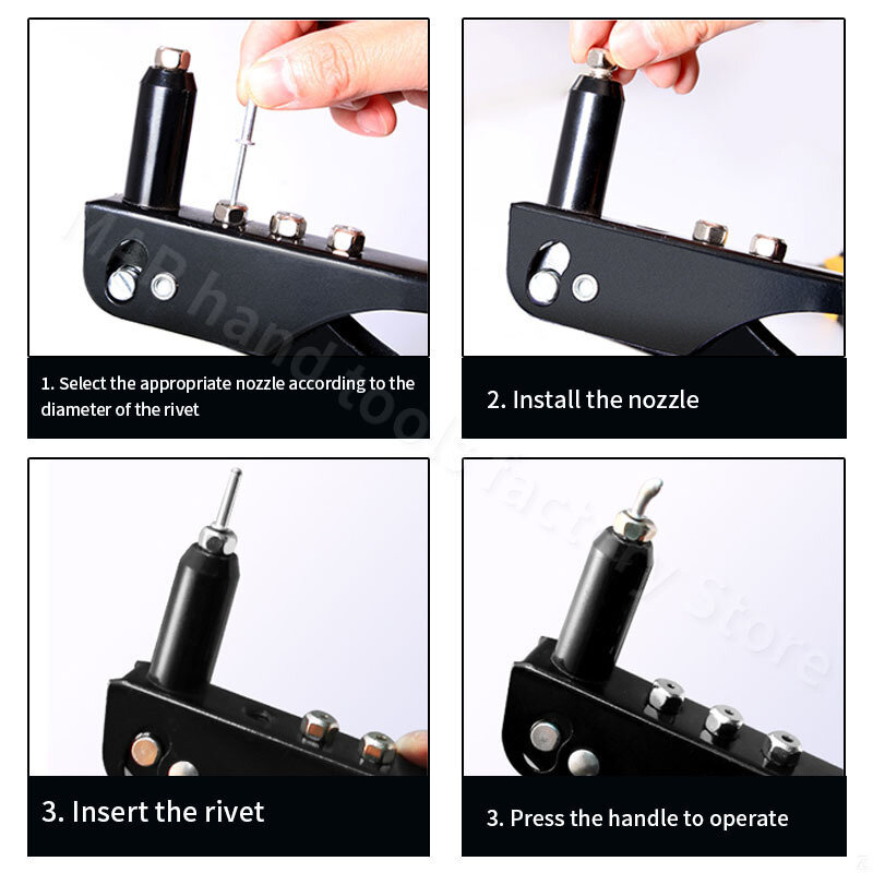 Huishoudelijke Klinknagel Pistool 2.8/3.2/4.0/4.8Mm Nozzle Hand Tool Professionele Handmatige Klinkhamer Blind Klinknagel Tang gun Diy Automotive Tools