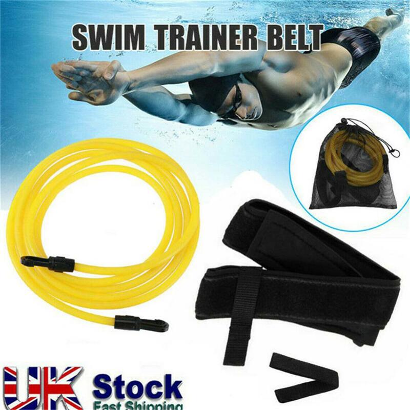 Sabuk elastis latihan renang, ikat elastis untuk berenang Fitness berenang luar ruangan latihan kekuatan