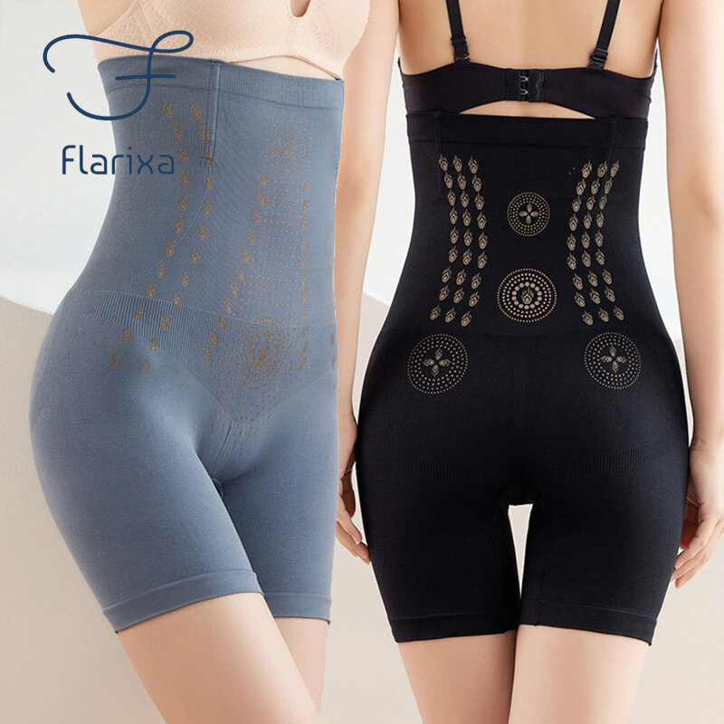 Flarixa สูงเอวผู้หญิงกางเกงไม่มีรอยต่อ Body Shaping ชุดชั้นใน Strong แบนหน้าท้องหลังคลอด Slimming นักมวย