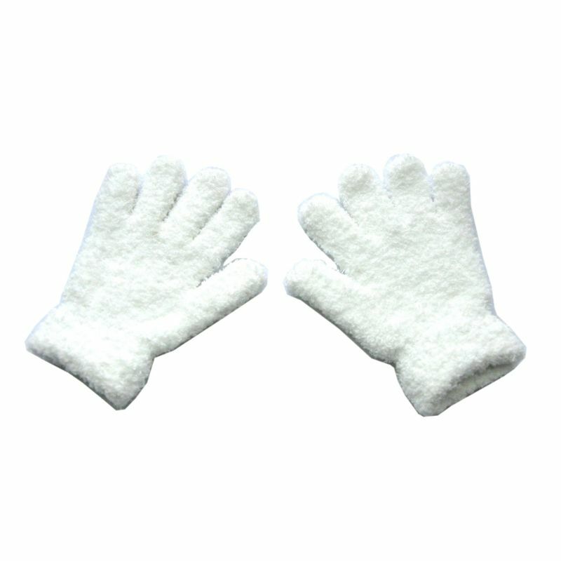 Dziewczęce rękawiczki zimowe Miękkie rękawiczki jednokolorowymi, grubymi rękawiczkami Wiatroodporne