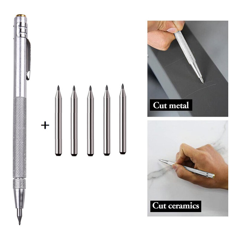 텅스텐 카바이드 팁 스크라이버 조각 펜 마킹 팁, 유리 세라믹 유리 쉘 금속 건설 마킹 도구 슈트