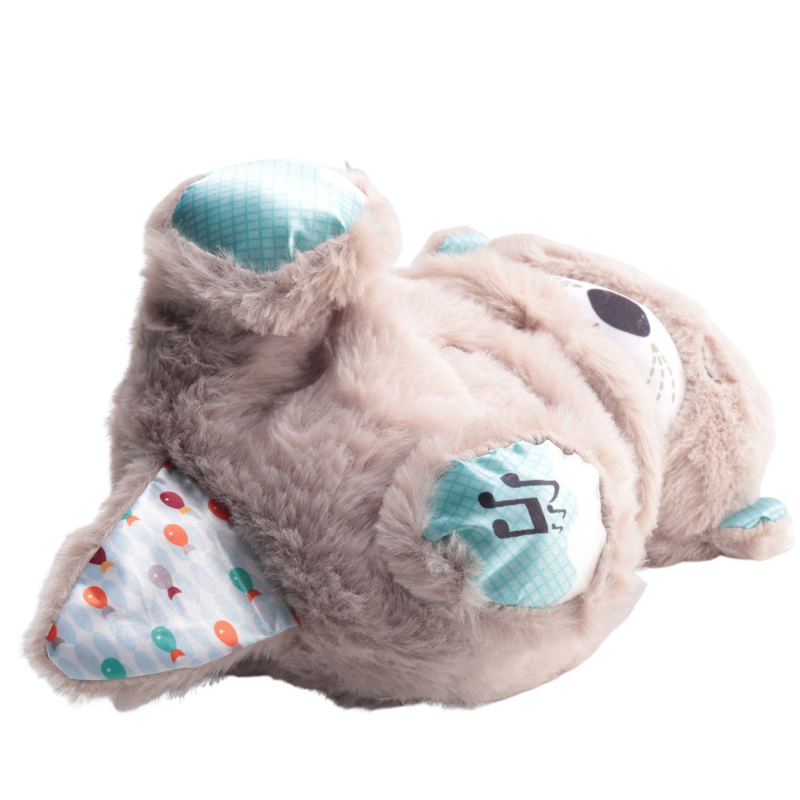 Baby Sound Machine Soothe 'N Snuggle Portable Plush Baby Toy with Sensory Details Music Lights