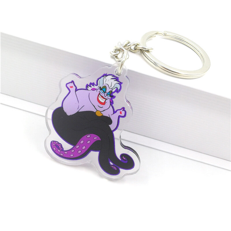 Ursula 양면 투명 아크릴 애니메이션 만화 열쇠 고리, 창의적인 휴대폰 선물, 주변 아크릴 열쇠 고리
