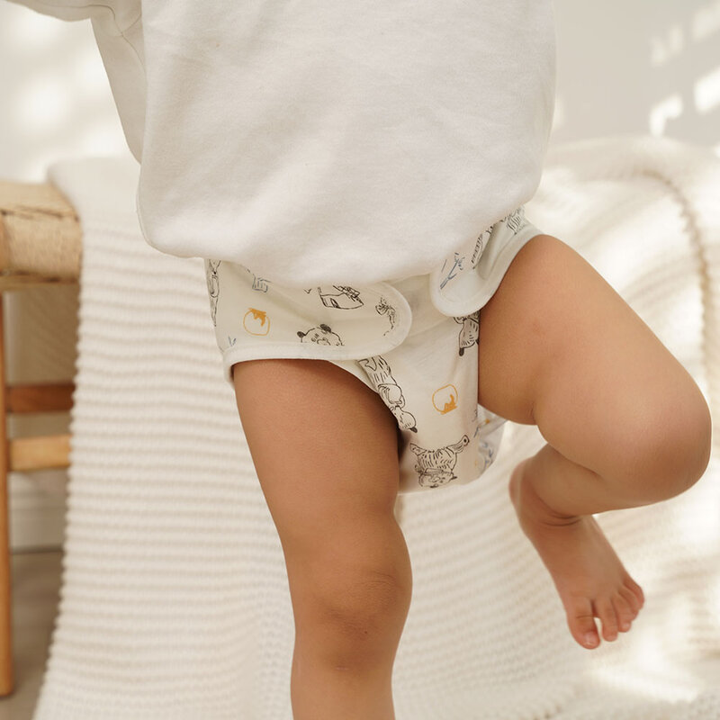 HappyFlute-pantalones de pañales de tela con pasta, lavables y reutilizables, Material de algodón de bambú, artículos para bebés
