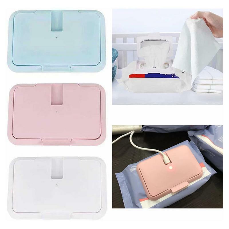 Portable Baby Wipe Warmer Heater Wet Towel Dispenser Napkin Heating Box Home/Car Use Mini Wipe Warmer Case Disinfecting Wipes