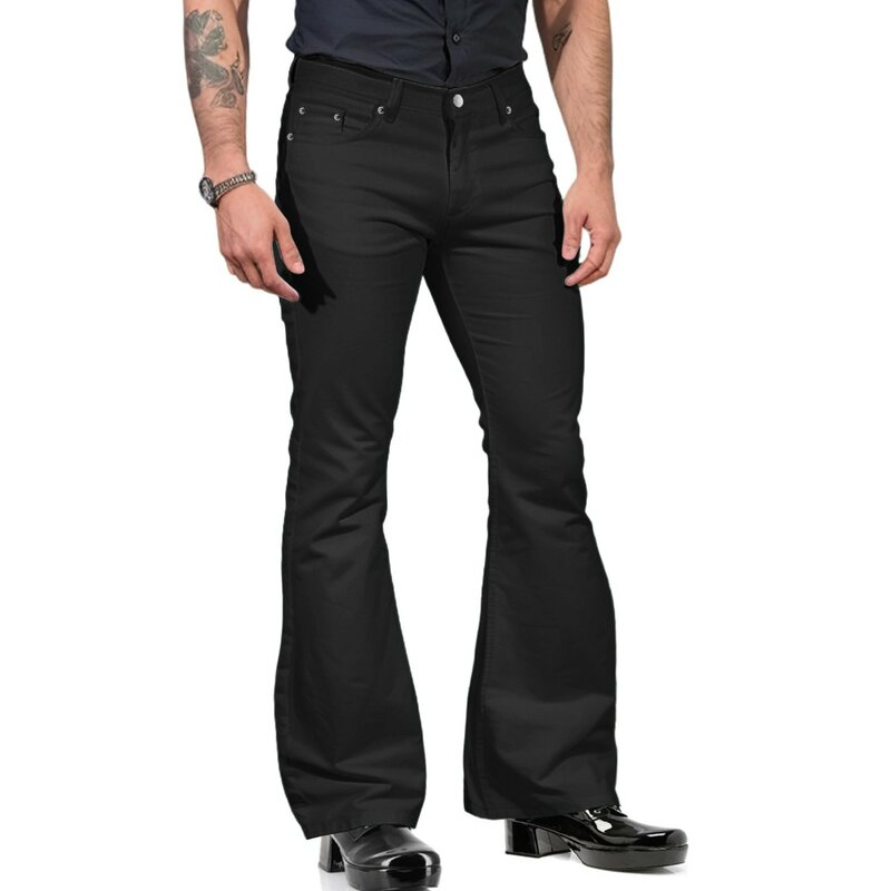 ชุดกีฬาแฟชั่นกางเกงขาบาน2024สำหรับผู้ชายกางเกงคาร์โก้ลำลองผ้ายีนส์ผอมกางเกงหนาทรงดินสอย้อนยุคกางเกง pantalones