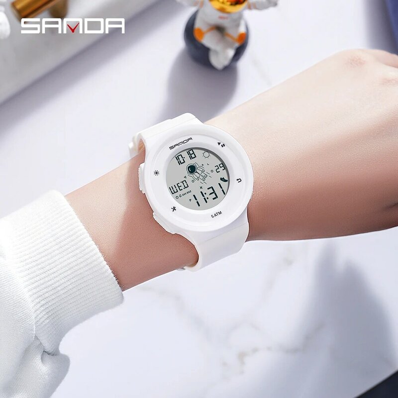 Montre-bracelet de sport étanche à affichage numérique pour hommes et femmes, horloge de haute qualité, 50m