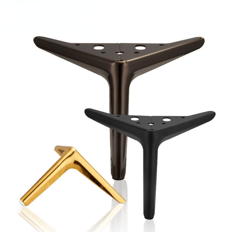4pcs Sofa Legs for Furniture Metal Black Gold Tv Cabinet Bed Coffee Table Legs Desk Stool Chair Foot Hardware 12/15/18/25cm