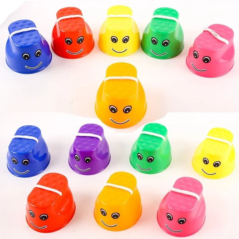 1 para dziecięcy uśmiech skoki szczudła przedszkole integracja sensoryczna sprzęt treningowy równowaga koordynacja zabawki dla dzieci