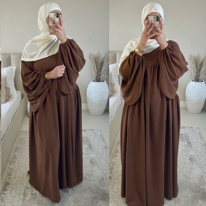 Vestido Hijab Muçulmano para Mulheres, Ramadan Abayas, Kaftan Robe, Long Kaftan, Dubai, Turquia, Vestuário Islã
