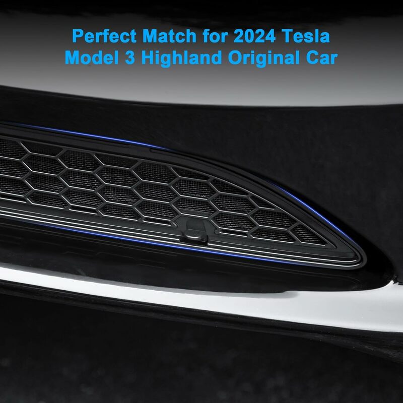 Copertura della griglia di sfiato della presa d'aria anteriore per Tesla Model 3 Highland 2024, protezione del paraurti antipolvere della rete Anti-insetto del paraurti inferiore