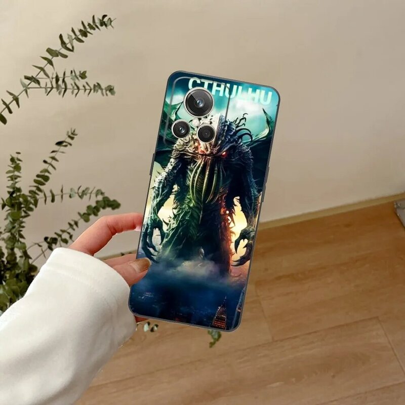 Fashion Cthulhu Mobile Cell Phone Case for Realme GT 2 9i 8i 7i Pro X50 X2 C35 C21 C20 C11 C3 Black Soft Phone Cover Funda