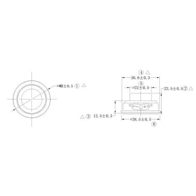 Ndfeb-磁気ミニスピーカー,ポータブル,ゴムサイドテーブル,16コア,4オーム,5w,40mm, 2個