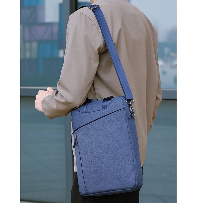 Чехол для переноски ноутбука, деловая сумка для ноутбука 15,6 дюйма, портативная сумка через плечо с защитой от брызг, сумка