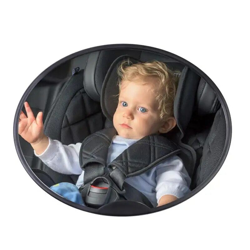 Rétroviseur de siège de voiture incassable pour bébé, vue large, face à l'arrière, deux sangles de repos de sauna, réglable