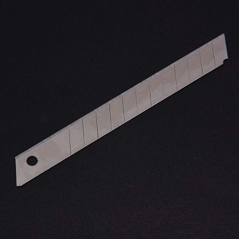 10 pçs/set lâminas de faca utilitário 9mm aço inoxidável snap fora carta cortador abridor plástico replacem