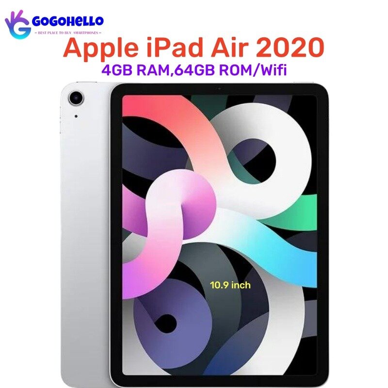 Apple-iPad Air 98% d'origine, 4e génération, Wifi, 64 Go, Dean, 4 Go de RAM, 2020, A14 Bionic, Eddie Ion, 10.9 mAh, Liquid Retina, IPS LCD, nouveauté 7606