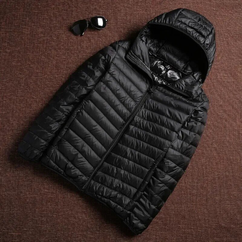 남성용 퍼퍼 재킷, 한국 패션 캐주얼 후드, 초경량, 방수 및 방풍, 통기성 다운 코트, 6 가지 색상