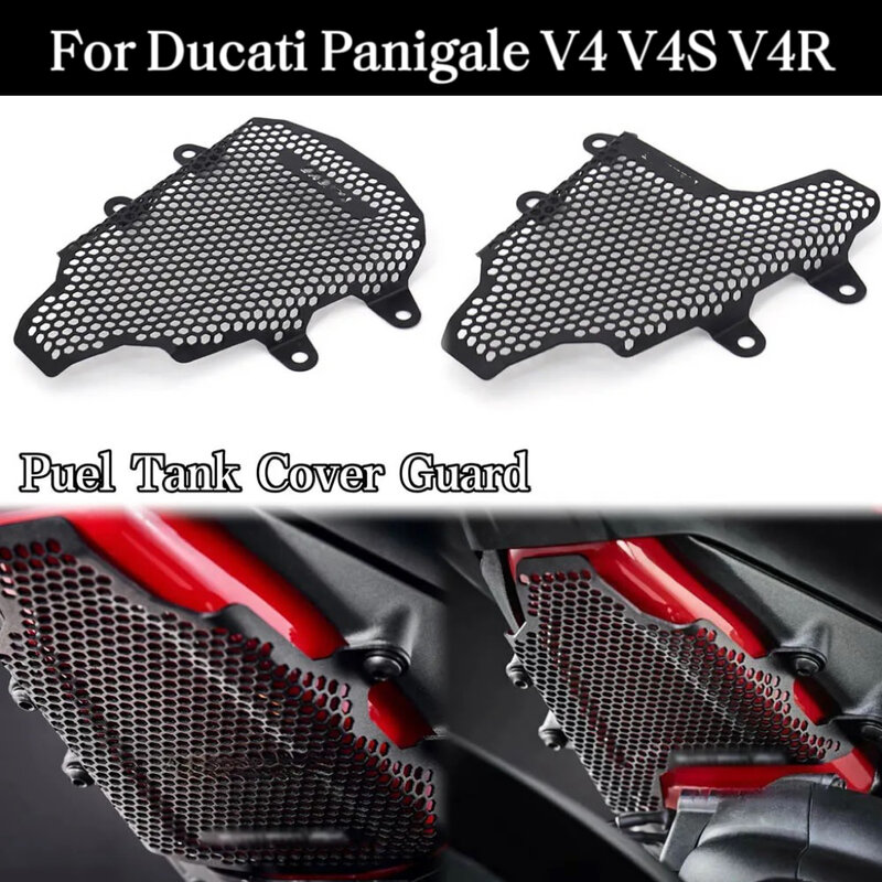 Cubierta protectora para tanque de combustible de motocicleta, Kit de eliminación de clavija de pasajero para Ducati PANIGALE V4 V4R V4S 2018 +