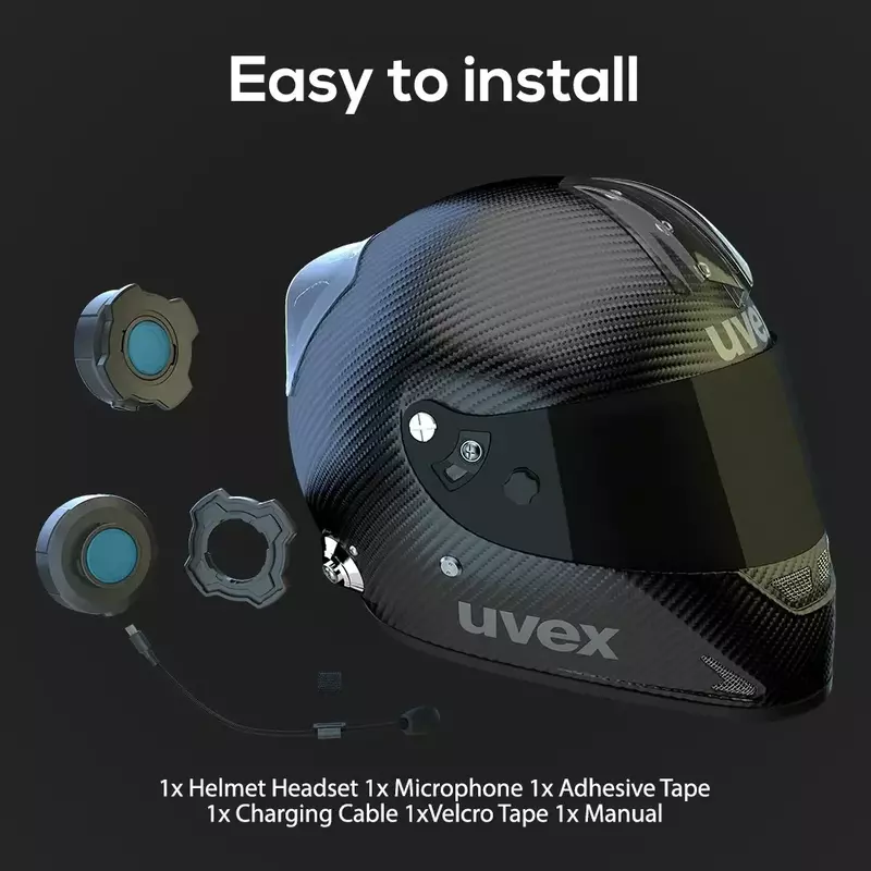 E50 helm sepeda motor Bluetooth konduksi tulang, headphone bersepeda Bluetooth Stereo bebas genggam waktu kerja 6 jam
