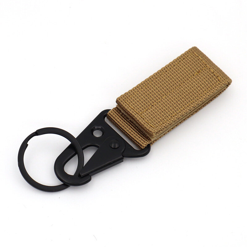 Porte-clés de ceinture en métal pour hommes, accessoires de mode, crochet tactique pour sangle en cuir et coton