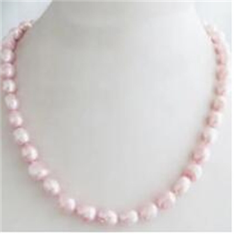 Ожерелье из пресноводного жемчуга для девочек, недорогое ожерелье из натурального жемчуга в стиле барокко, розового, синего, красного цветов, подарочное