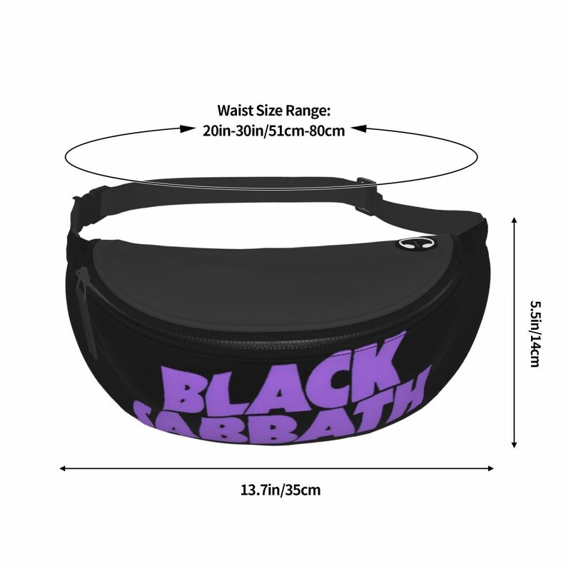 Zwarte Sabbaad Muziek Borst Tas Merchandise Voor Man Vrouw Mode Rock Riem Tas
