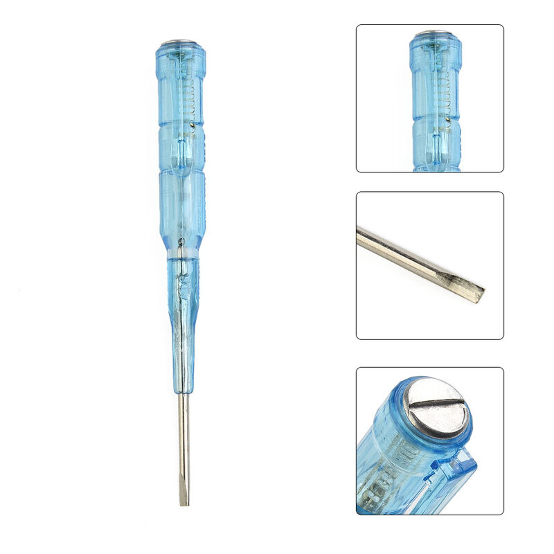 Test Pen Voltage Tester Voltage Tester 45#Steel Blue Car Decoration Electric Tester Electric Tool For: Property