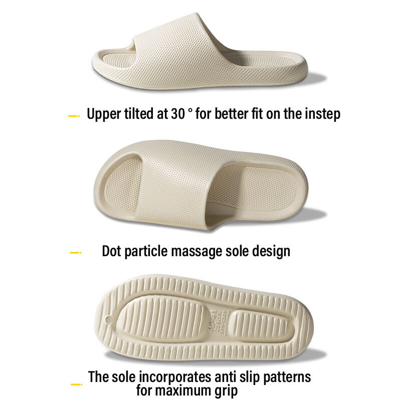 Zapatillas de EVA para hombre y mujer, chanclas antideslizantes de suela suave para el baño, sandalias informales de verano para interiores, nuevas