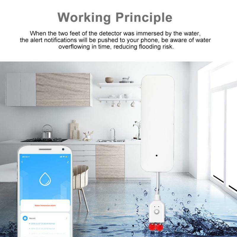 Hub Wireless Connectivity Easy Setup Smart Automation Real-time Monitoring Water Damage Prevention Smart Home Flood Alarm