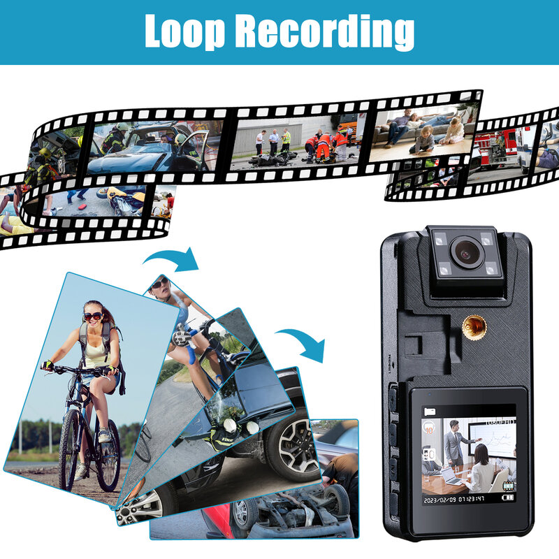 Vandlion a39 volle 1080p hd mini kamera 3000mah camcorder körper montage cam kleine 180 ° rotierende fahrrad kamera sport dv auto dvr webcam