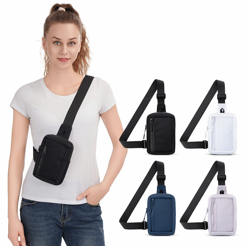 Shoulder Chest Bags for Men Nylon Convenient Fashion Messenger Bag Sports Leisure Bicycle Mobile Phone Crossbody Sling Bags