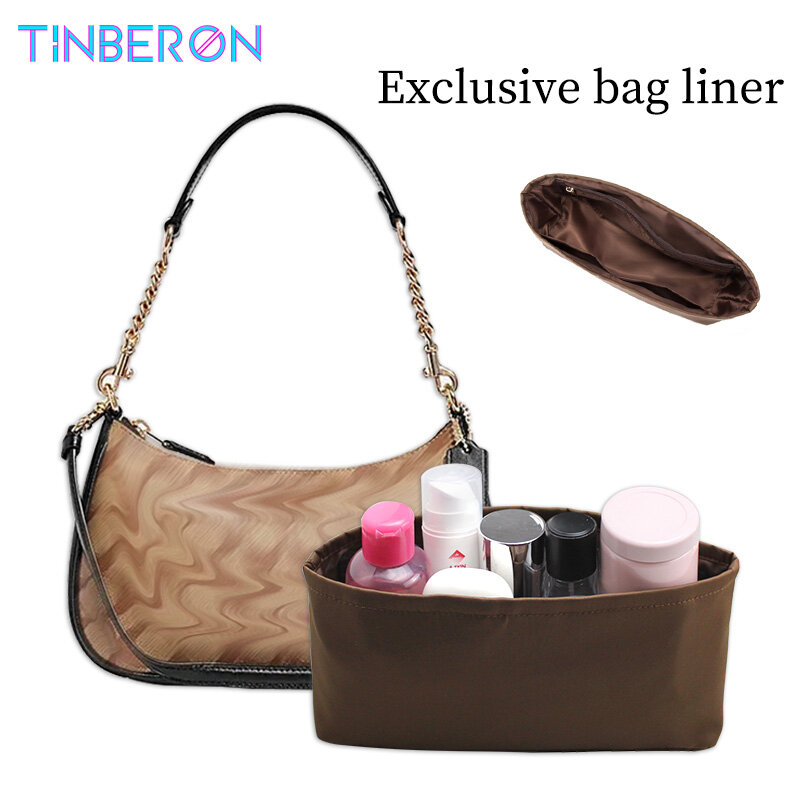 TINBERON tas nilon tas Organizer tas dalam dompet tas kosmetik tas penyimpanan Travel portabel tas Makeup pembentuk dukungan Liner