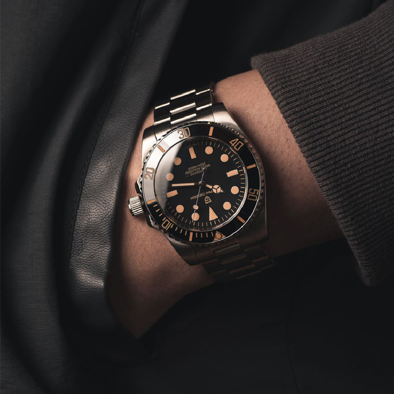 PAGANI DESIGN-Reloj de pulsera mecánico superluminoso para hombre, con bisel de cerámica, cristal de zafiro, automático, masculino