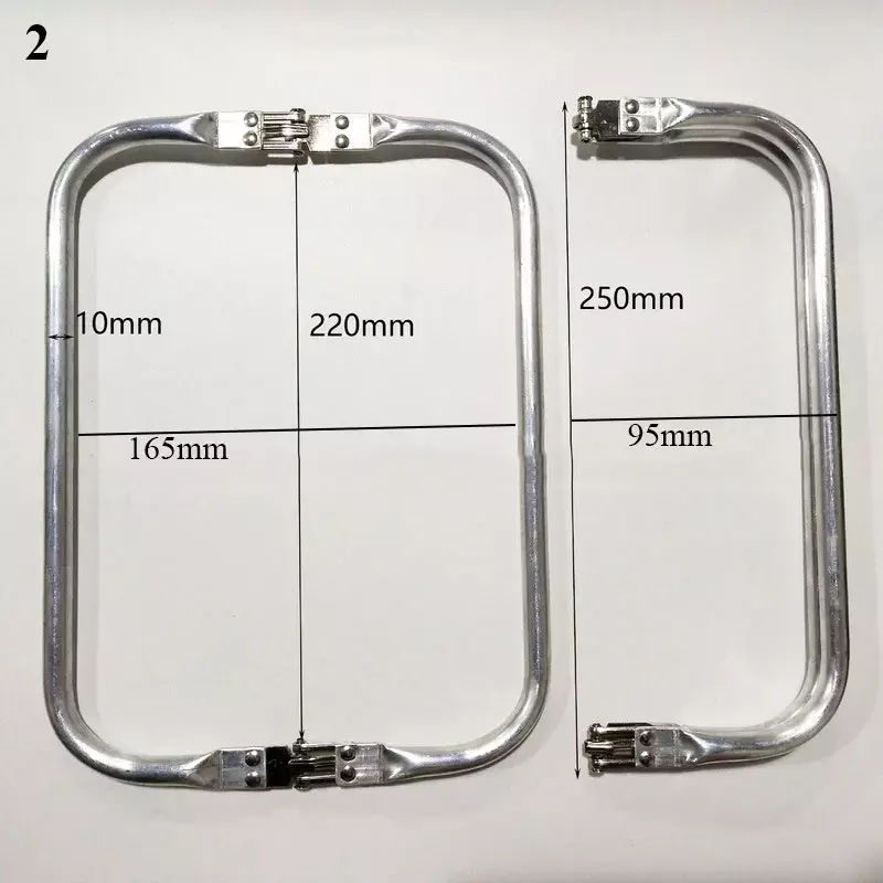 Marco de Metal plateado para bolso, marco de tubo de aluminio, accesorios para bolsos