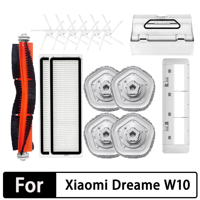 For Dreame Bot W10 / W10 PRO Accessories Robot Vacuum Cleaner HEPA Filter Main Side Brush Mop Cloth pad Replacement Parts