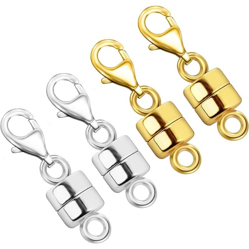 Magnetische Halskette Verschlüsse und Verschlüsse mit Karabiner verschluss 14 Karat vergoldet und versilbert Magnet Schmuck verschlüsse Konverter