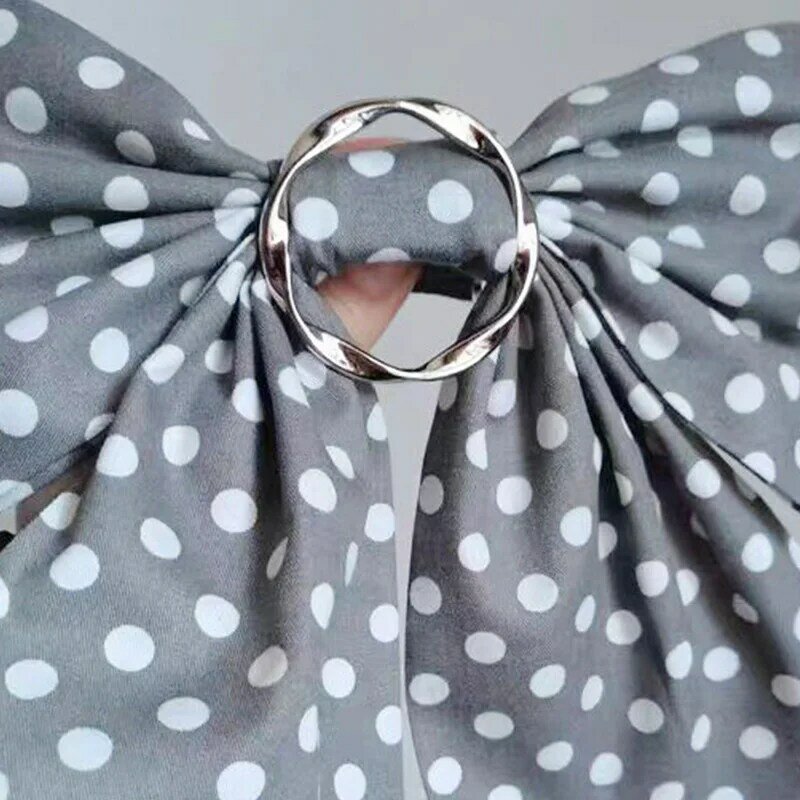 Round Shape Elegant Tee Shirt Clips Scarf Buckles Corner Hem Waist Knotted Brooches Simple And Fashionable Metal Buckle Accesso