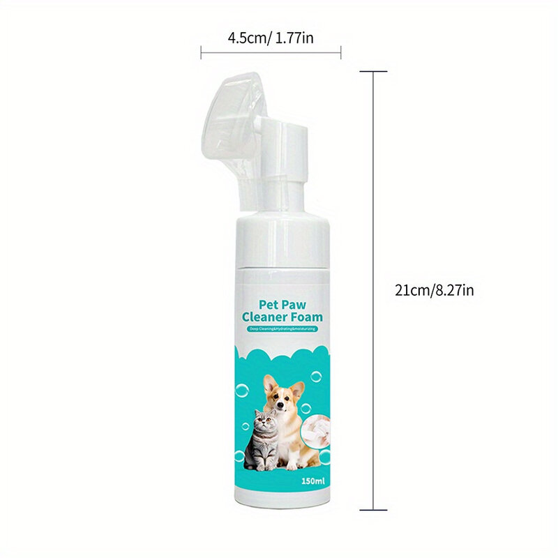 Espuma limpiadora de pies para mascotas, productos para perros y gatos, cuidado sin enjuague, 150ml