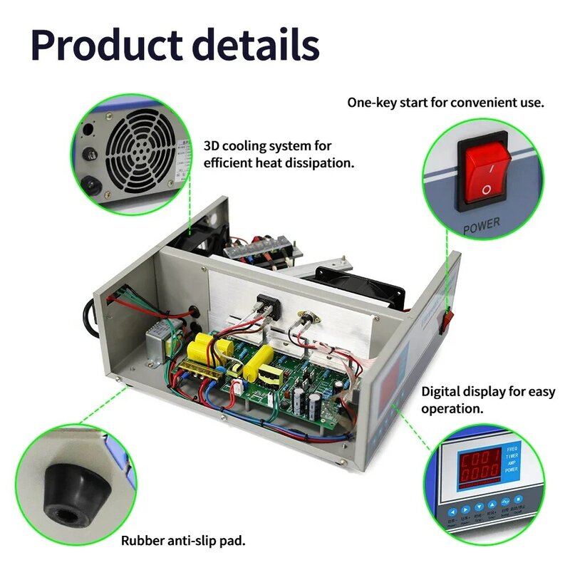 CHY bly-Générateur d'ultrasons IC pour machine à livres industrielle, lave-vaisselle, générateur haute puissance, 28KHz, 40KHz, 120KHz, 3000W