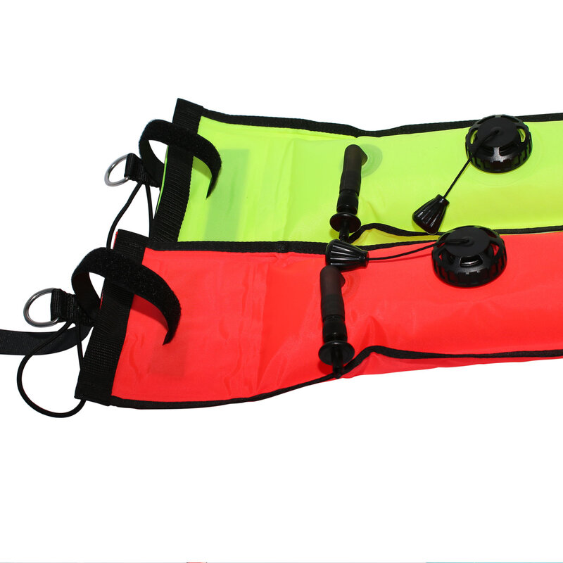 Scuba diving 1.2m 1.5m 1.8 bóia colorida visibilidade segurança inflável smb lingüiça float conjunto de alumínio carretel dedo