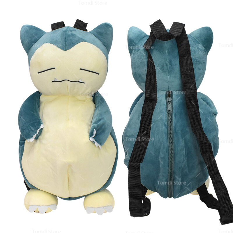 New Pokemon Backpack Plush Suffed Toy Pikachu Eevee Mew Gengar Snorlax Charizard Mimikyu Backpack Kawaii Kirby Shoulder Bag