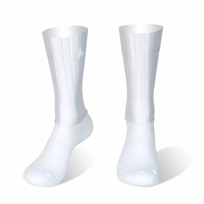 Calcetines de ciclismo transpirables para hombre y mujer, medias aerodeslizantes de silicona, sin costuras, para verano, 2024