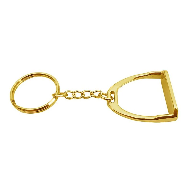 Lightweight Horse Stirrup Key Ring Gold Zinc Alloy Crankcase Western Keychain Key Equestrian Ring Decoration Equipment For Horse