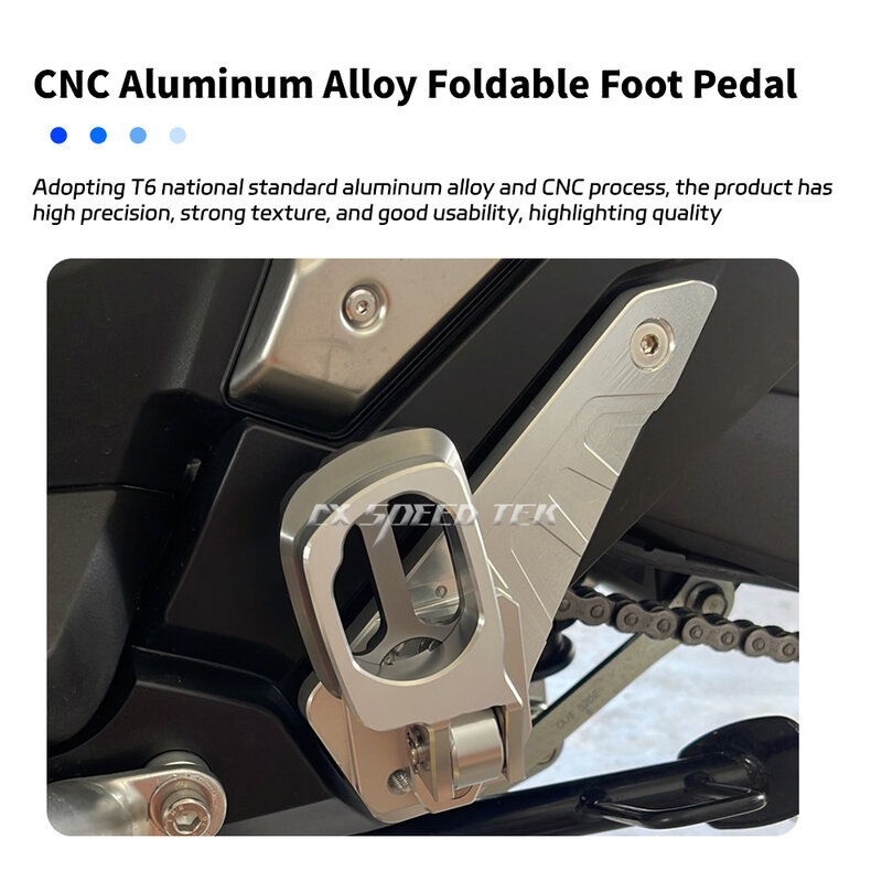 Mk Foldable Passageiro Footests, Pedal para HONDA XADV750 Xadv-750 Acessórios de Motocicleta, Footests CNC, 2022-2023