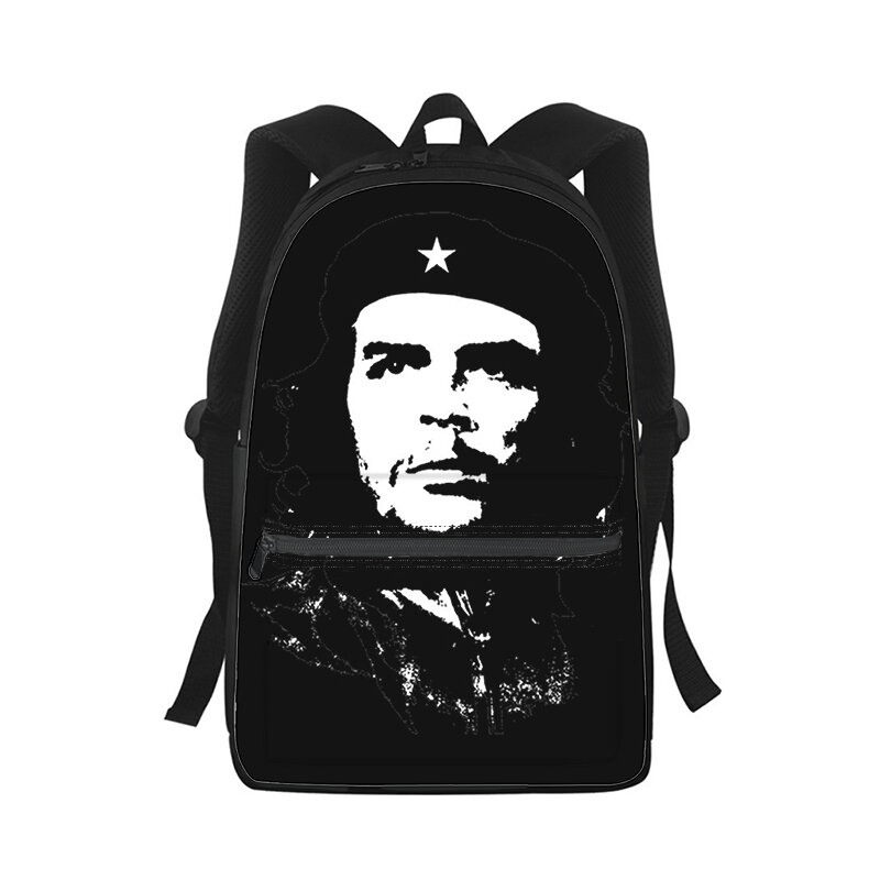 Che Guevara-Mochila Laptop para Homens e Mulheres, 3D Print, Bolsa de Ombro, Estudante, Viagem, Escola, Kids, Moda