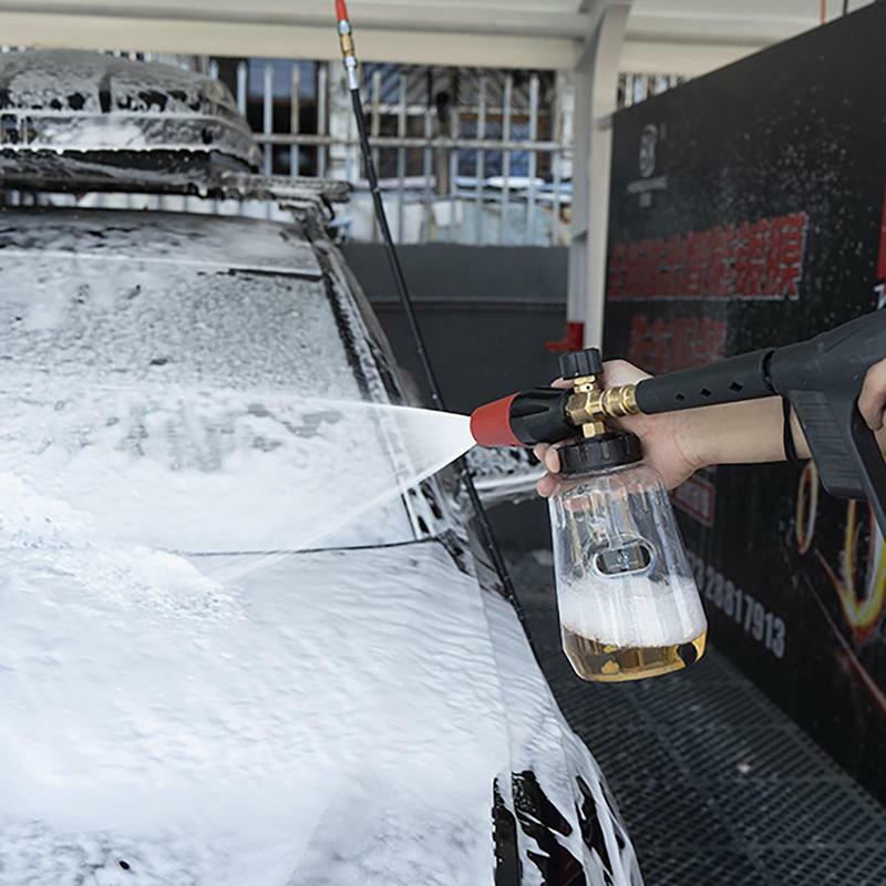 Pulverizador de espuma para lavado de coches, botella presurizada de espuma, dispensador de espuma para lavado y detalles de coches, 1000ml