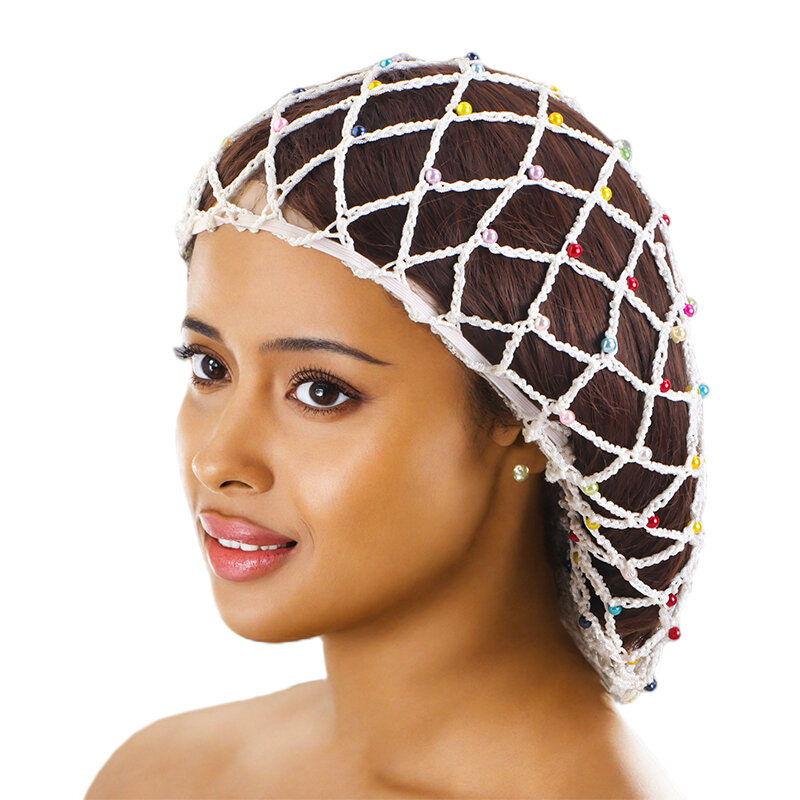 Turbante de malla de rayón suave para mujer, accesorios de red para el cabello, cubierta de noche para dormir, gorro de punto de gran tamaño, nuevo